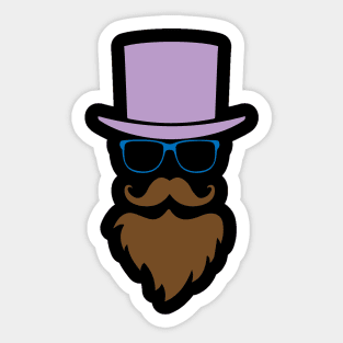 Gentleman Beard Sticker